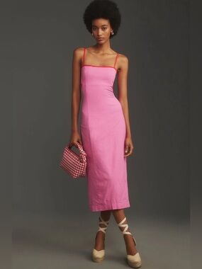 NWT Maeve for Anthropologie Dafni Linen Midi Dress